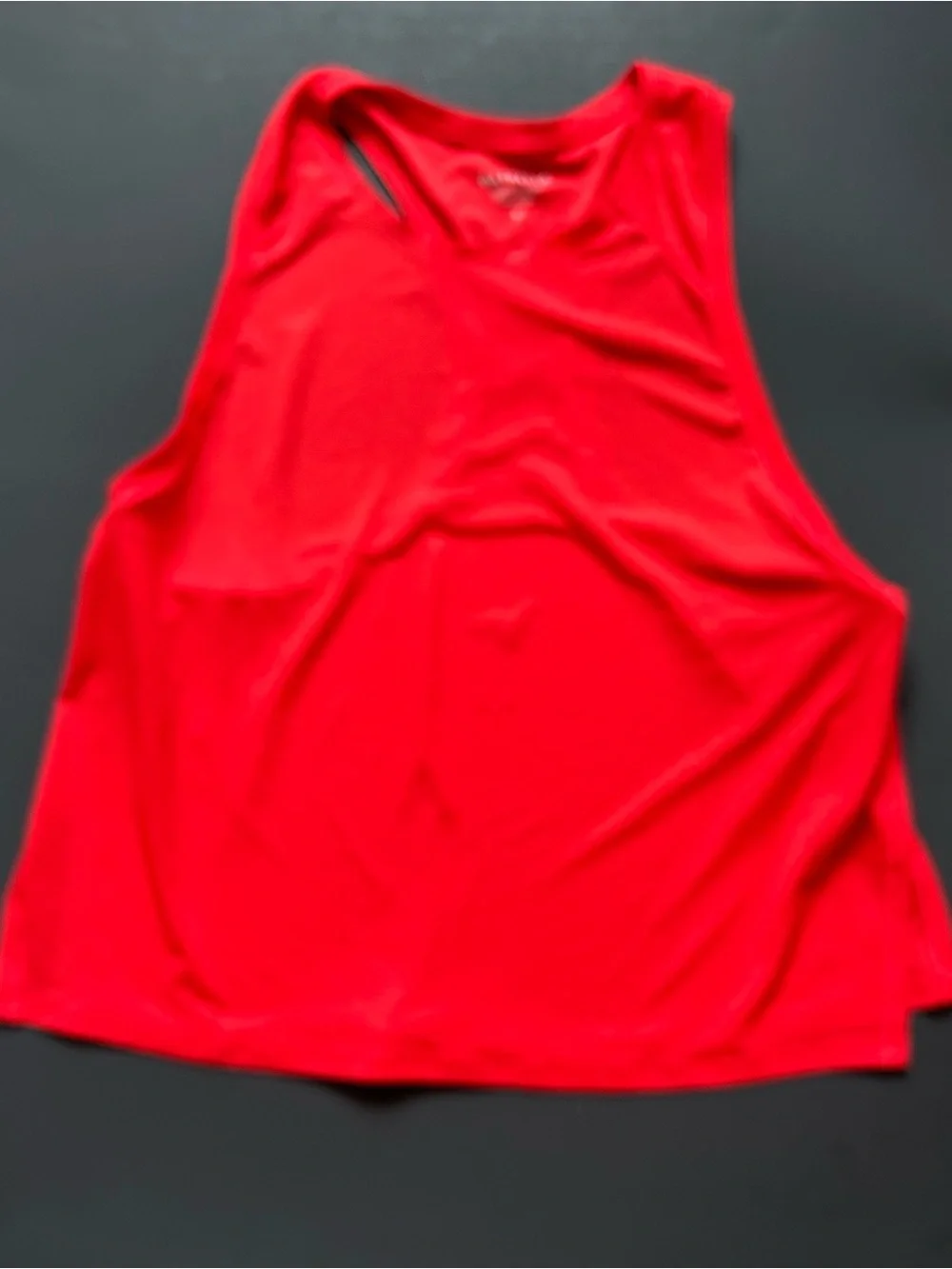 Athleta Red Grid Knit Tank + Shorts Set, Size M